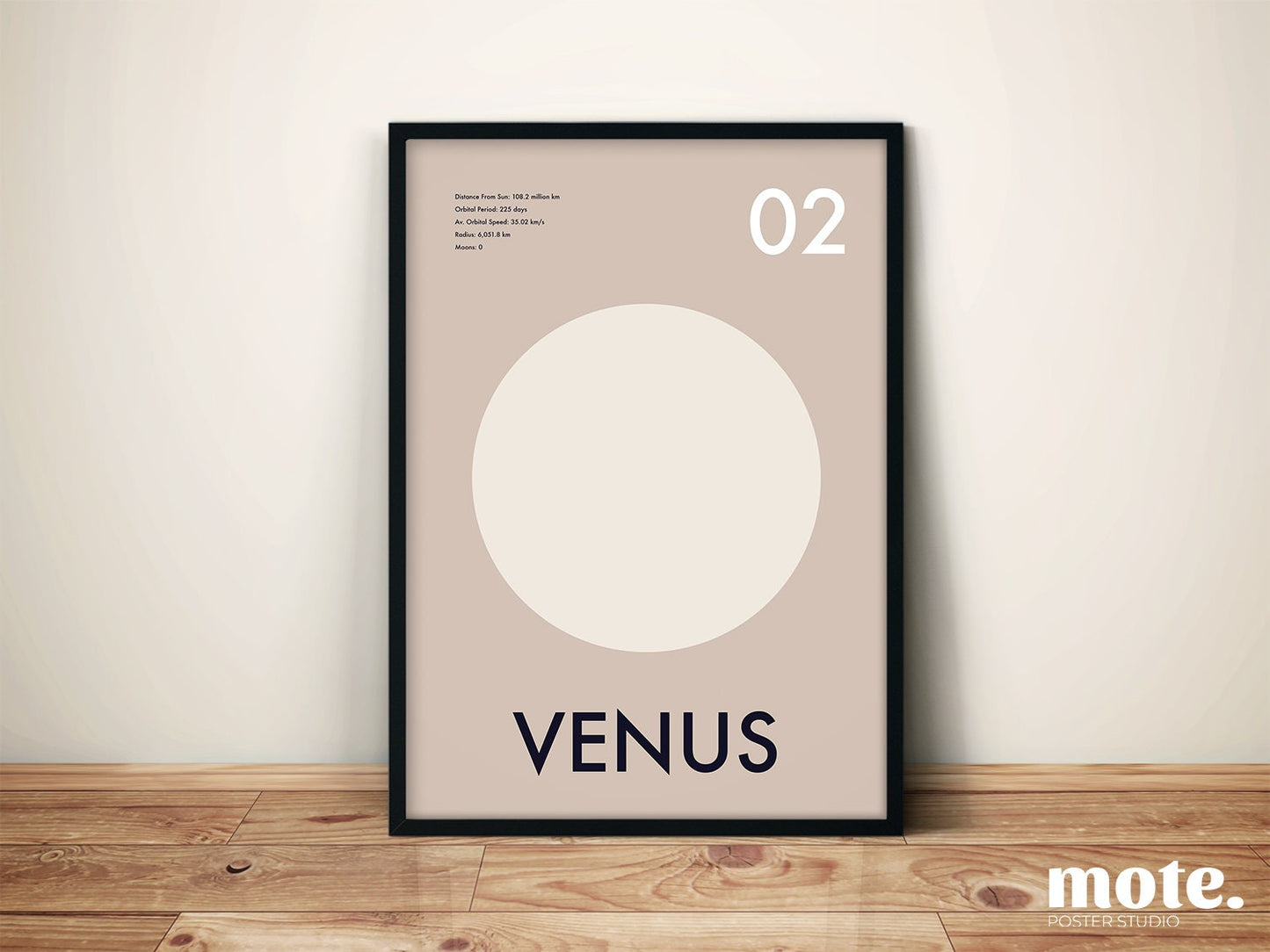 Planets Venus, Earth & Mars Art Prints - Set of 3