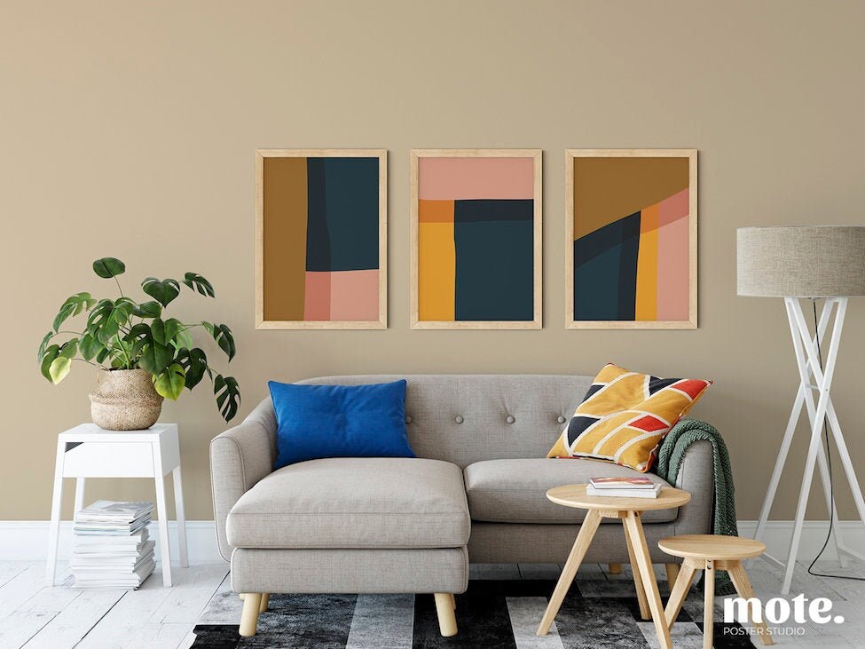 Abstract Art Print Set of 3