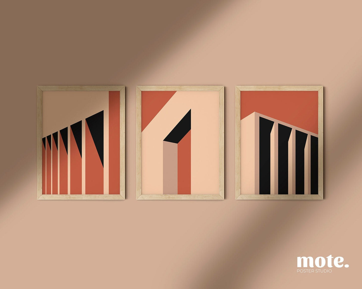 Bauhaus Architecture: Sunset | Set of 3 Art Prints