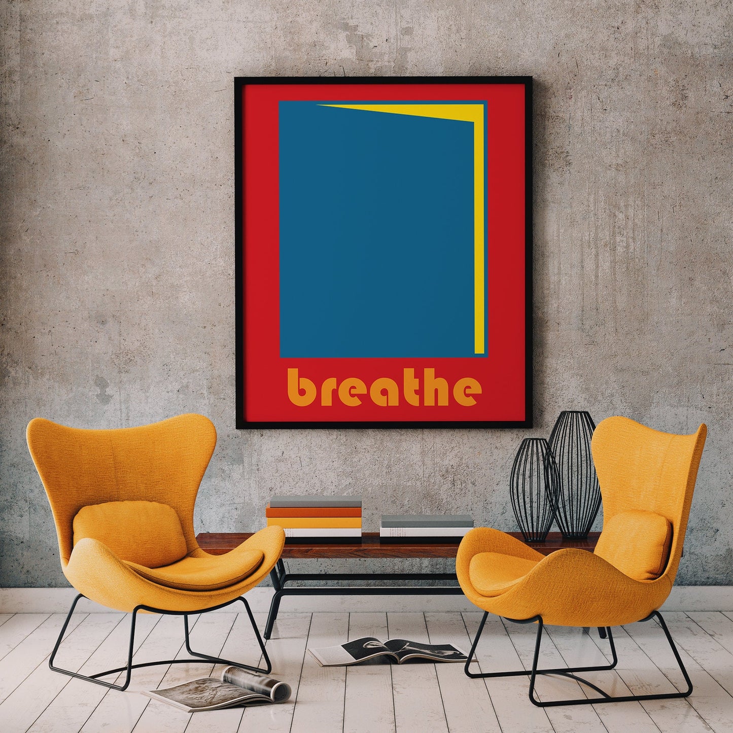 Breathe Typography Poster