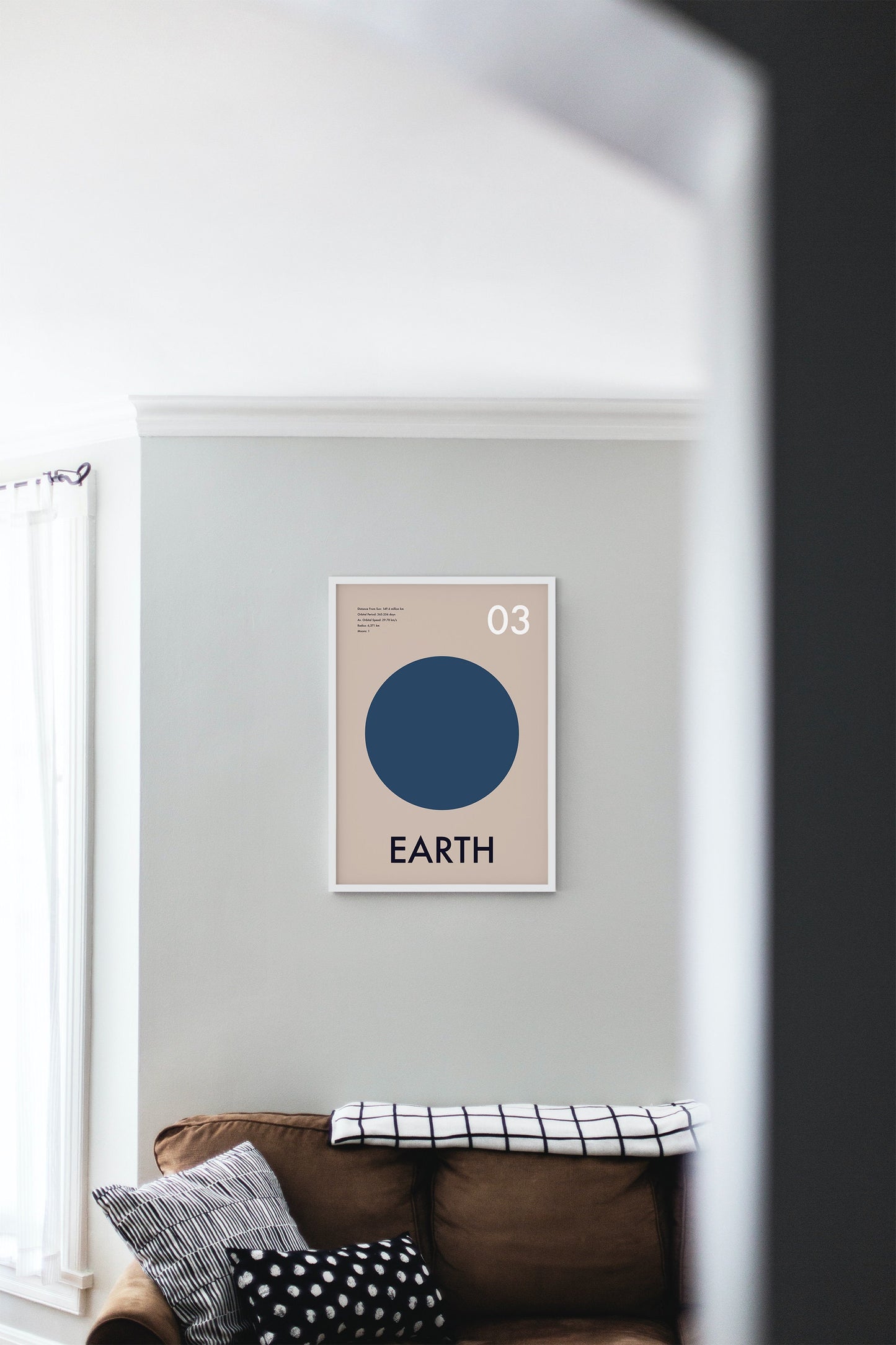 Planets Venus, Earth & Mars Art Prints - Set of 3